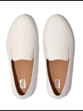 Fitflop Women's White Slip-On Loafers